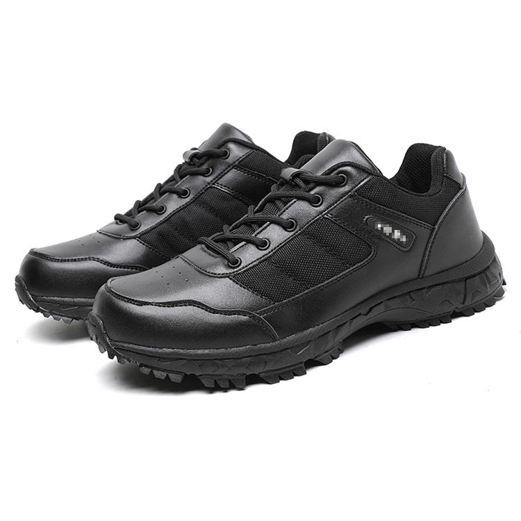 Lightweight black military shoes